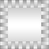 28" Clear Square Glass Framed Accent Mirror