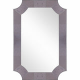 35" Gray Novelty Glass Framed Accent Mirror