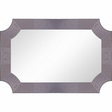 35" Gray Novelty Glass Framed Accent Mirror