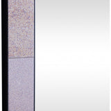 35" Gray Novelty Glass Framed Accent Mirror