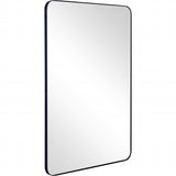 42" Black Metal Framed Accent Mirror