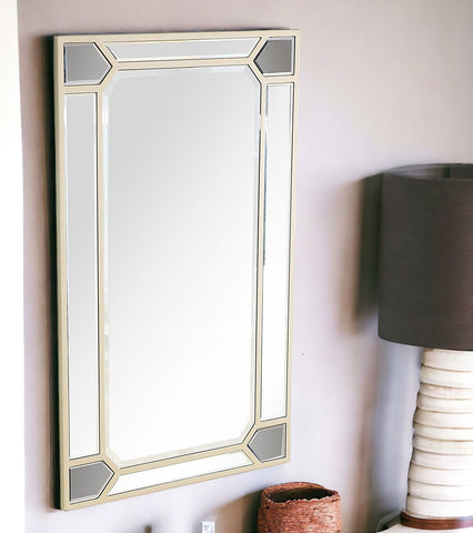 43" Silver Metal Framed Accent Mirror