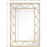 44" Champagne Metal Framed Accent Mirror