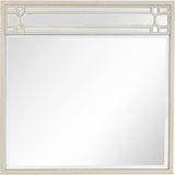 36" Champagne Square Metal Framed Accent Mirror