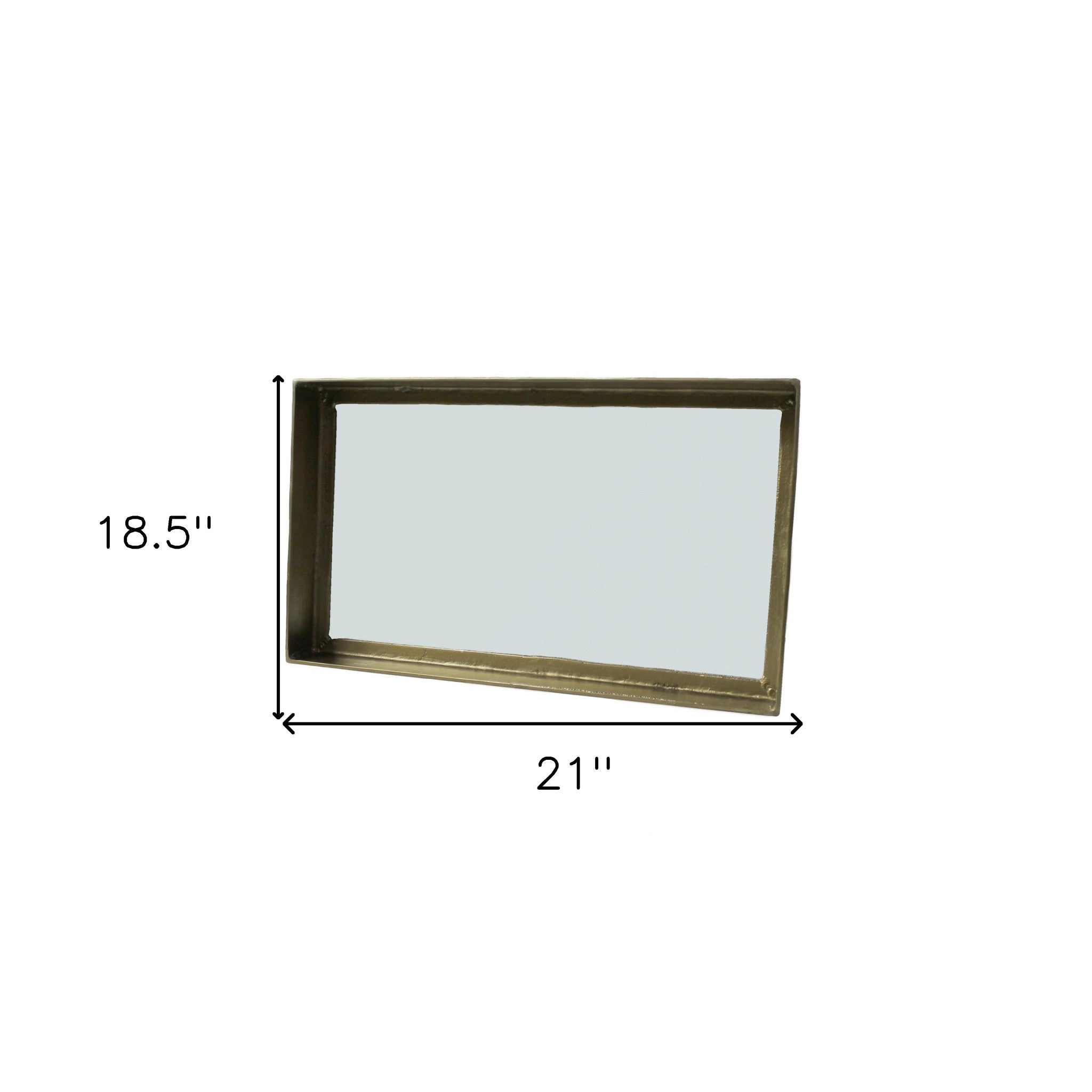 19" Gold Framed Accent Mirror