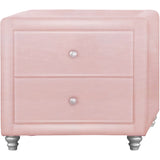 20" Pink Two Drawers Nightstand