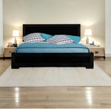 Black Wood King Platform Bed