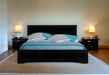 Black Wood King Platform Bed