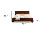 Cherry Wood Full Platform Bed