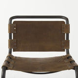 Brown And Black Leather Side chair