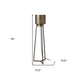 Gold Textured Tripod Floor Lamp