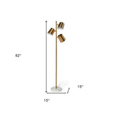 Marble Base Gold Floor Lamp