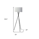 Black Metal Tripod Floor Lamp