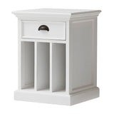 Classic White Nightstand With Dividers