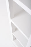 75" White Solid Wood Five Tier Bookcase