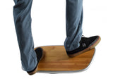 Bamboo and Silver Active Standing Desk Balance Board