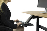 Black Ergonomic Under Desk Pull Out Keyboard Sit or Stand Tray