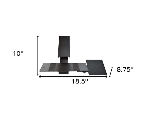 Black Ergonomic Under Desk Pull Out Keyboard Sit or Stand Tray