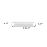 23" Classic White Floating Wall Shelf