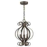Lydia 3-Light Russet Chandelier With Melted Wax Tapers