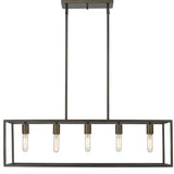 Cobar 5-Light Soil-Rubbed Bronze Island Pendant