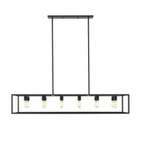 Cobar 12-Light Matte Black Island Pendant