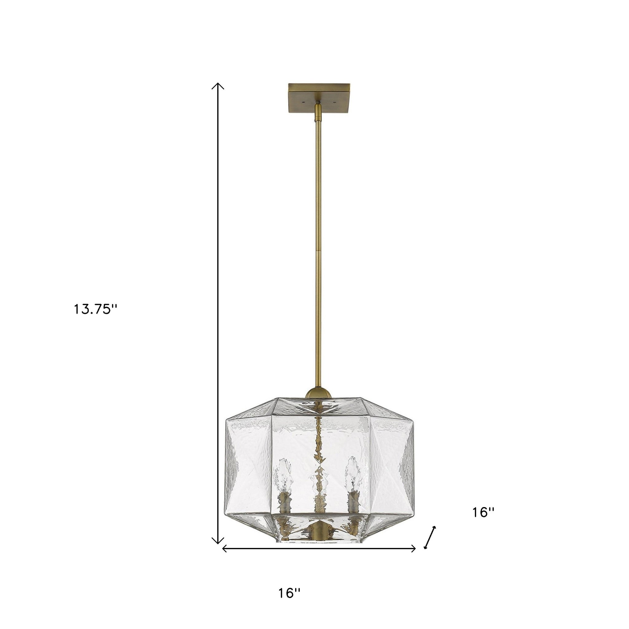 Loft 3-Light Brass Pendant