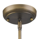 Brushed Gold Metal Hanging with Round Glass Shade