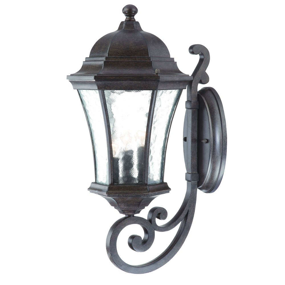 XL Antique Black Tapered Lantern Wall Light