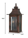 St. Charles 2-Light Acopper Patina Wall Light