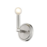 One Light Silver Wall Sconce