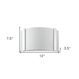 Polished Chrome Wall Sconce with Frosted Glass Shade