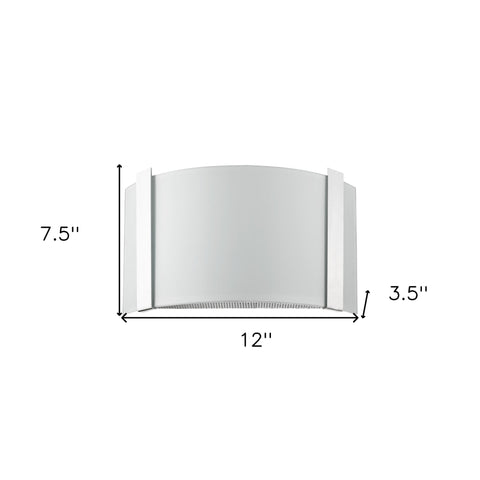 Polished Chrome Wall Sconce with Frosted Glass Shade