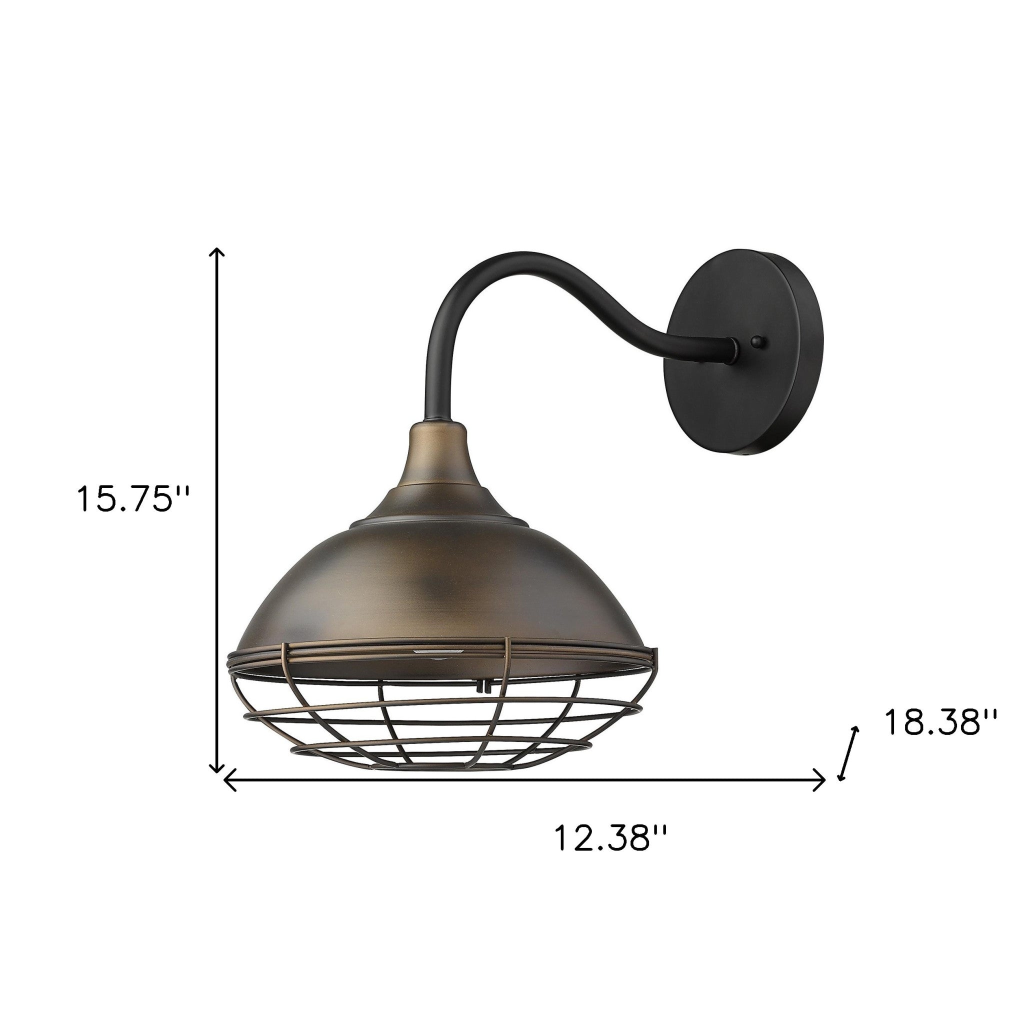 Afton 1-Light Oil-Rubbed Bronze Wall Light