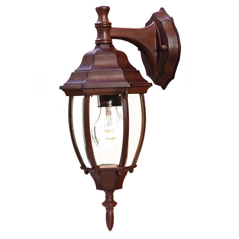 Dark Brown Hanging Globe Lantern Wall Light