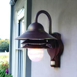 Antiqued Bronze Motion Sensor Outdoor Wall Light