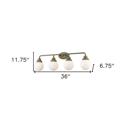 Portsmith 4-Light Raw Brass Vanity