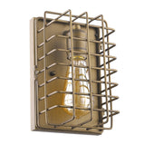 Light Gold Cage Wall Sconce