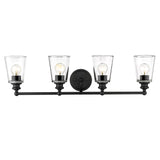 Ceil 4-Light Matte Black Vanity