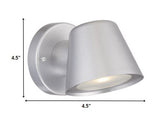 Brushed Silver LED Short Cone Wall Light