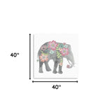 Floral Elephant Unframed Print Wall Art