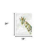 24" x 18" Abstract Marble Watercolor Giraffe Canvas Wall Art