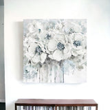 Winter Blues Flower Unframed Print Wall Art