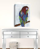 Small Bright and Tropical Parrot Canvas Wall Art