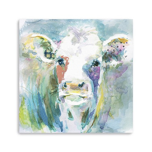 Watercolor Cow Unframed Print Wall Art