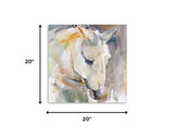 20" x 20" Abstract Watercolor Horse Canvas Wall Art