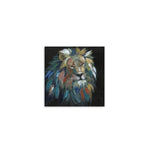 Painted Lion Portrait Unframed Print Wall Art