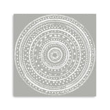 Boho White Mandala Unframed Print Wall Art