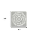 Boho White Mandala Unframed Print Wall Art