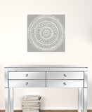 Boho White Mandala Unframed Print Wall Art